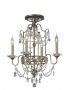 Gia 4 Arm Gilded Silver Crystal Chandelier